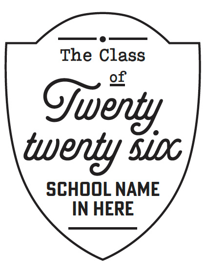 School Name Shield 2026 hoodie back design