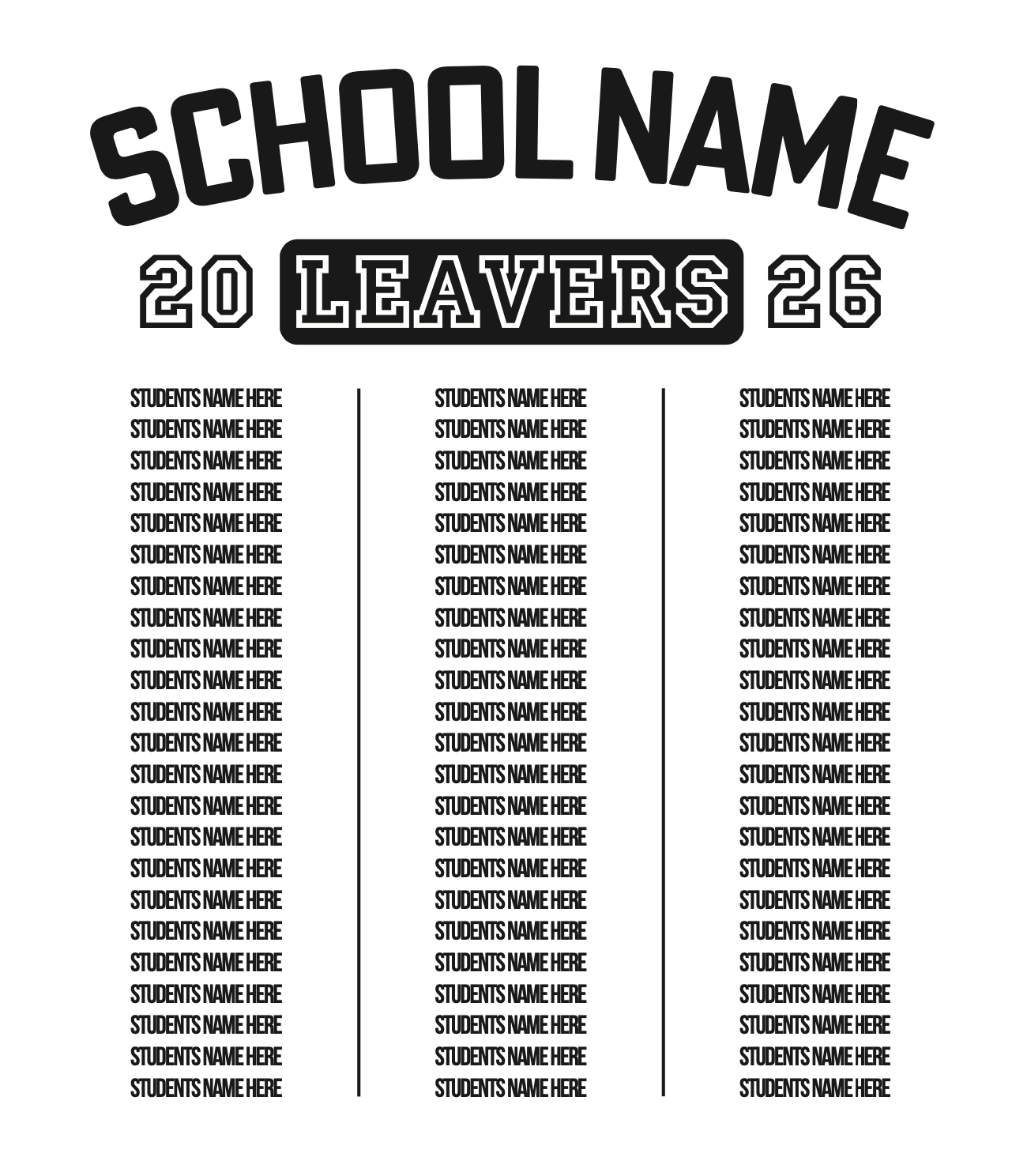 Long List hoodie back design