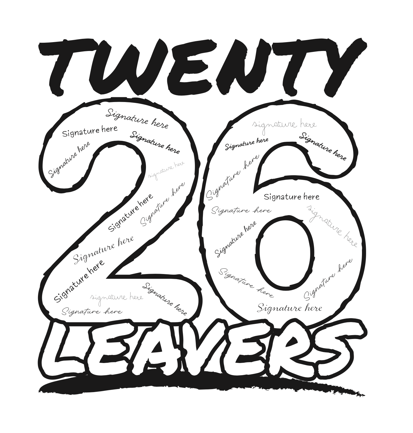 Signatures hoodie back design