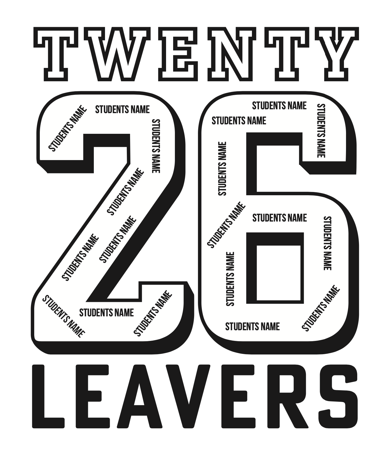 Simple Block hoodie back design