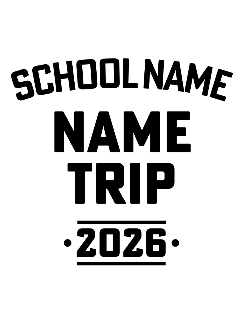 Simple School Trip hoodie back design