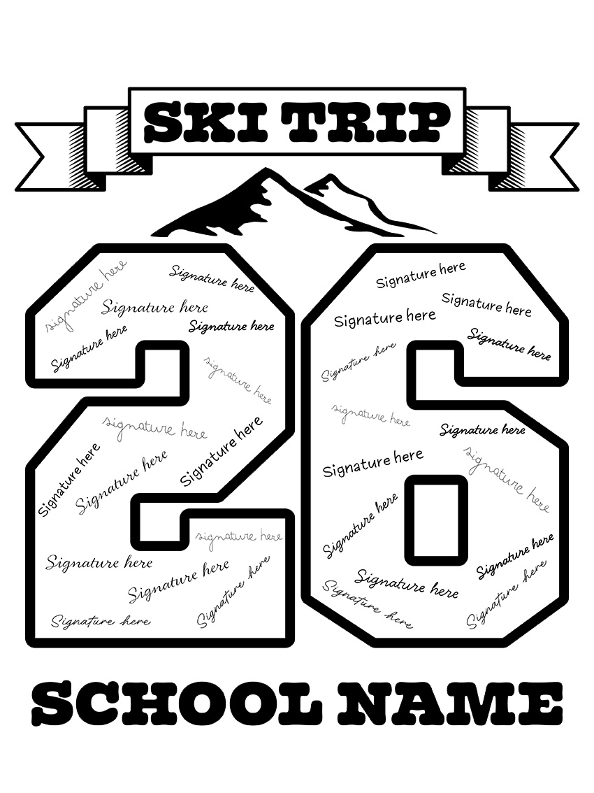 Ski Signature hoodie back design
